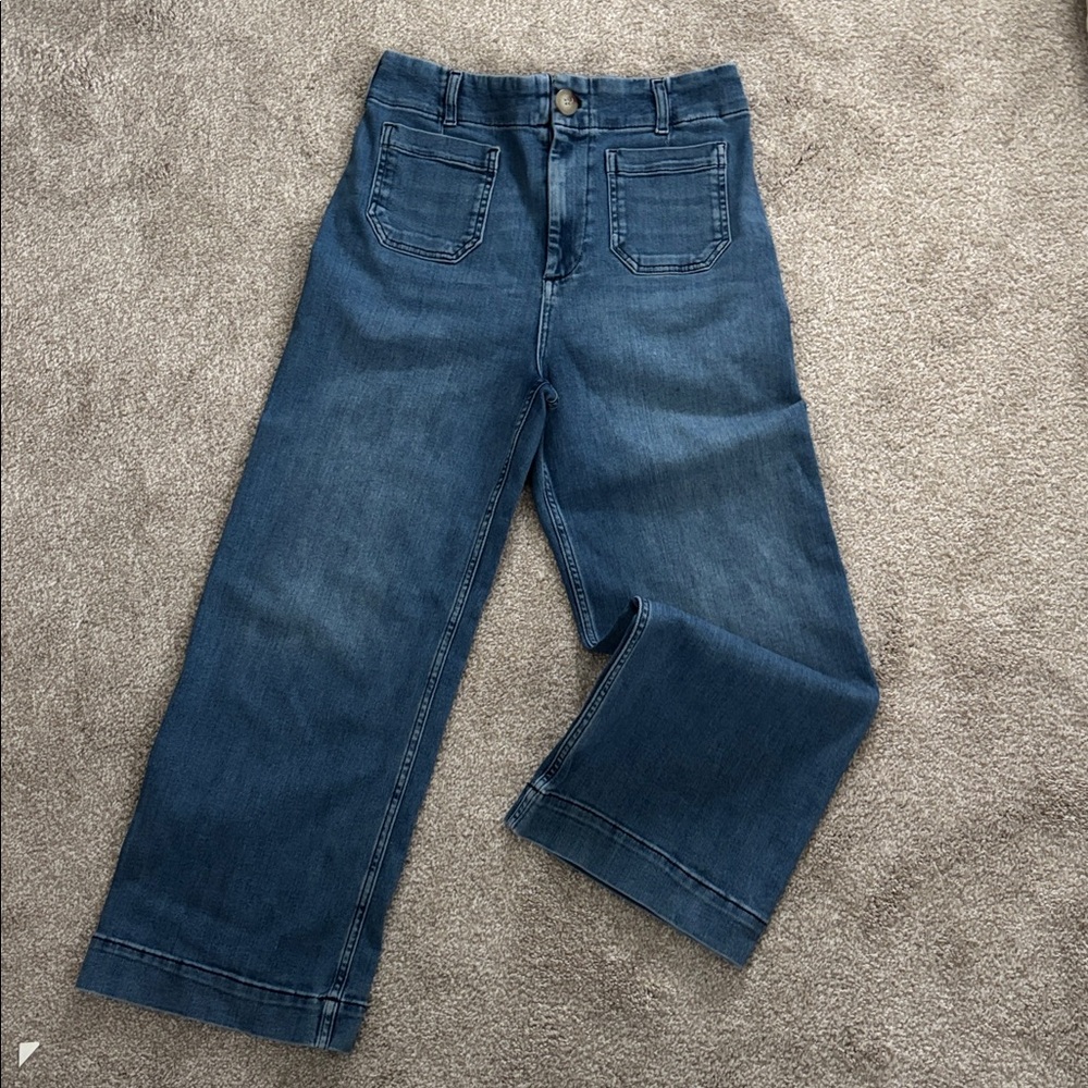 Anthropologie Maeve Medium Blue Flare Jeans